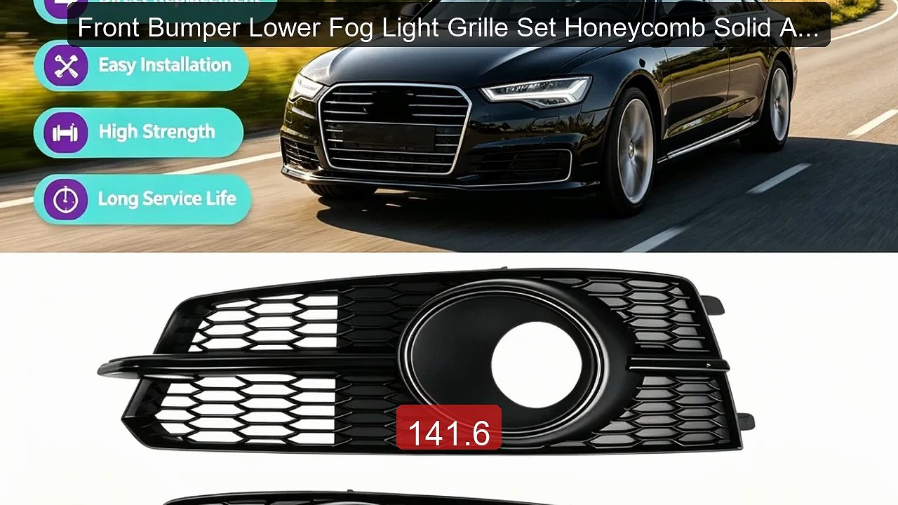 Front Bumper Lower Fog Light Grille Set Honeycomb Solid ACC H... -- Amazing Value 2026 | Must Have!