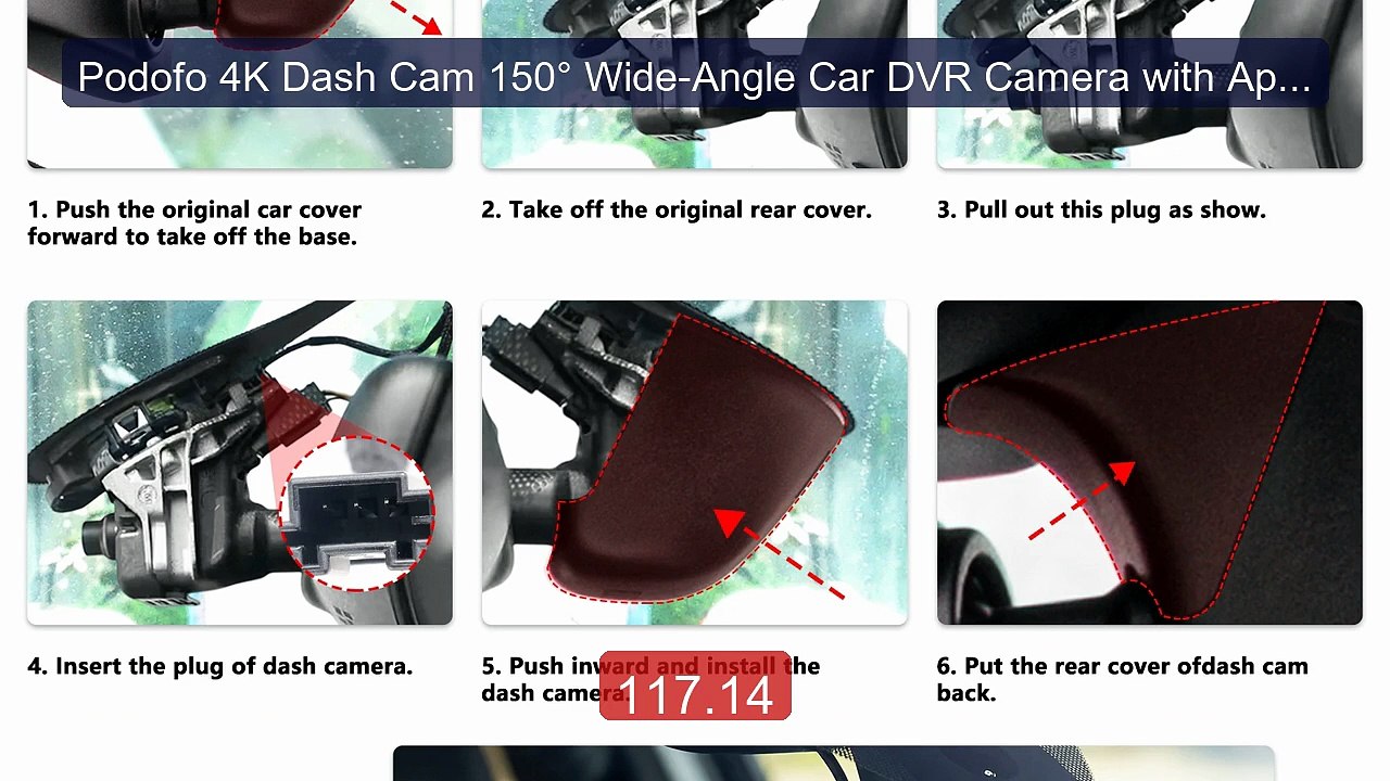 Podofo 4K Dash Cam 150° Wide-Angle Car DVR Camera with App Co... -- Amazing Value 2026 | Must Have!