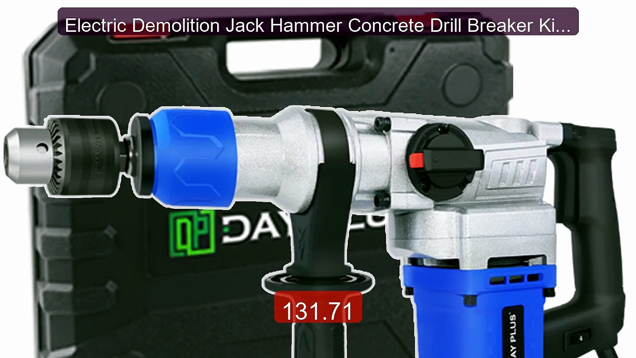 Electric Demolition Jack Hammer Concrete Drill Breaker Kit, 3... -- Amazing Value 2026 | Must Have!