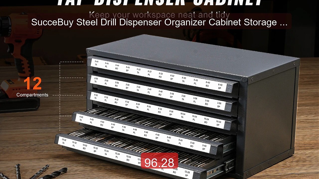 SucceBuy Steel Drill Dispenser Organizer Cabinet Storage Drill... -- Best Buy 2026 | Great Quality!