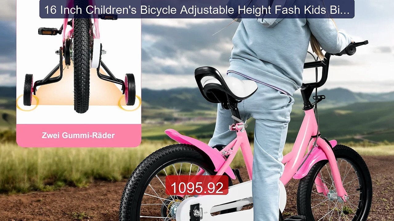 16 Inch Children's Bicycle Adjustable Height Fash Kids Bike w... -- Amazing Value 2026 | Must Have!
