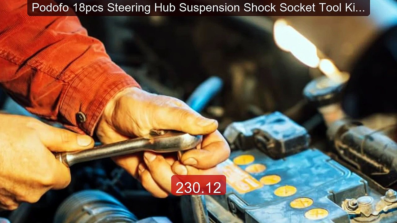 Podofo 18pcs Steering Hub Suspension Shock Socket Tool Kit Ab... -- Amazing Value 2026 | Must Have!