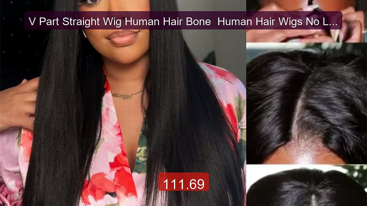 V Part Straight Wig Human Hair Bone  Human Hair Wigs No Lea... -- Top Pick 2026 | Unbeatable Price!