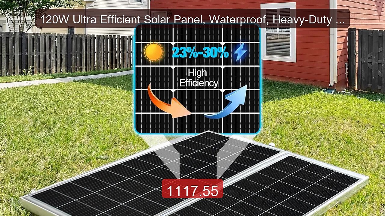 120W Ultra Efficient Solar Panel, Waterproof, Heavy-Duty Tempered G... -- Top Rated 2026 | Buy Now!