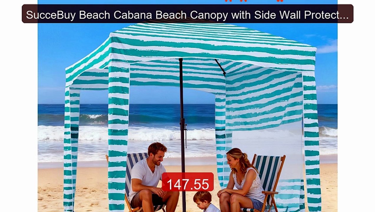 SucceBuy Beach Cabana Beach Canopy with Side Wall Protection Easy ... -- Best Deal 2026 | Shop Now!