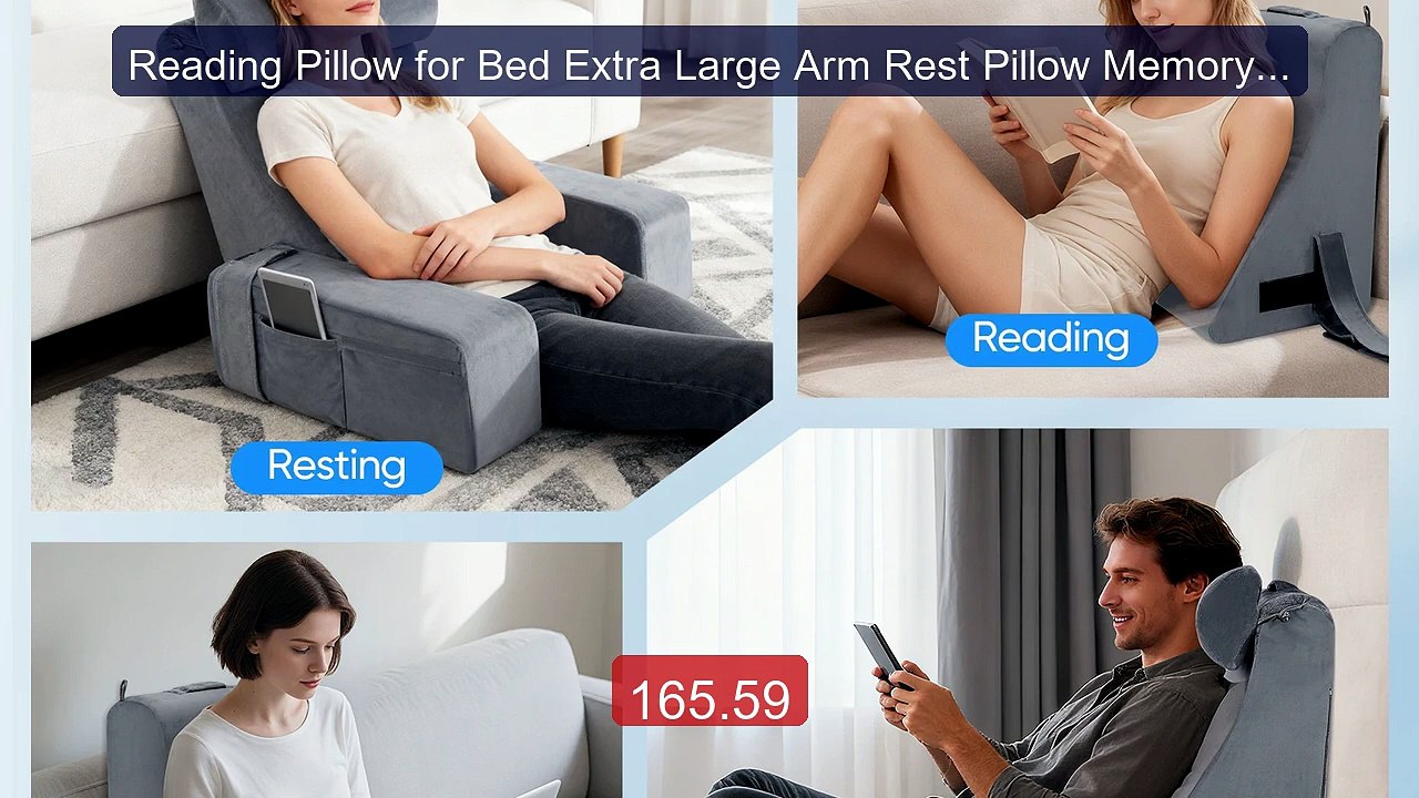 Reading Pillow for Bed Extra Large Arm Rest Pillow Memory Foam... -- Best Buy 2026 | Great Quality!