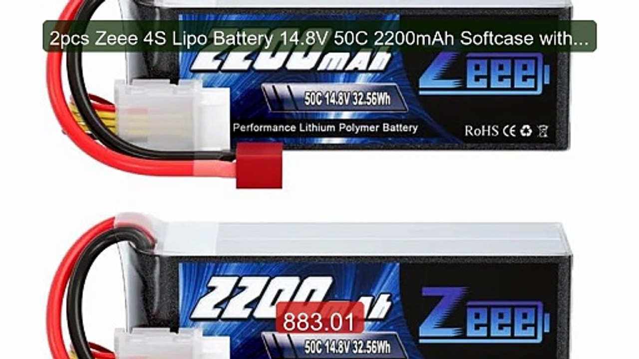 2pcs Zeee 4S Lipo Battery 14.8V 50C 2200mAh Softcase with T P... -- Amazing Value 2026 | Must Have!