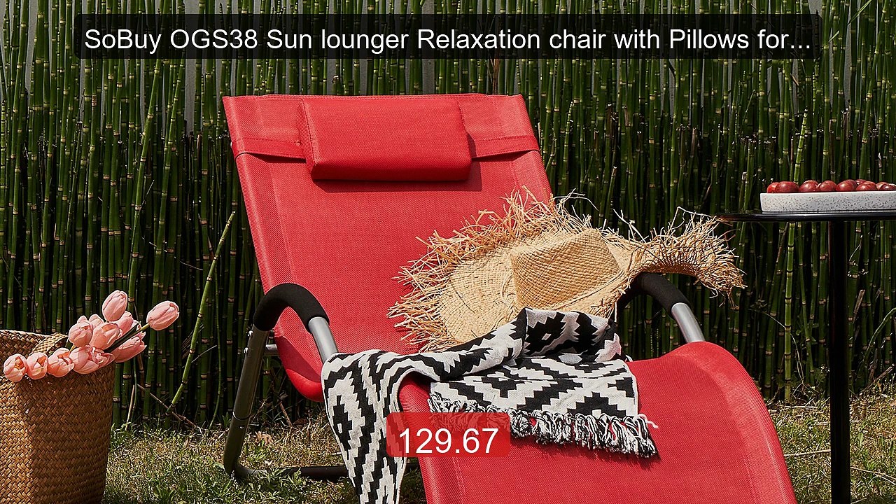 SoBuy OGS38 Sun lounger Relaxation chair with Pillows for Gardens,... -- Best Deal 2026 | Shop Now!