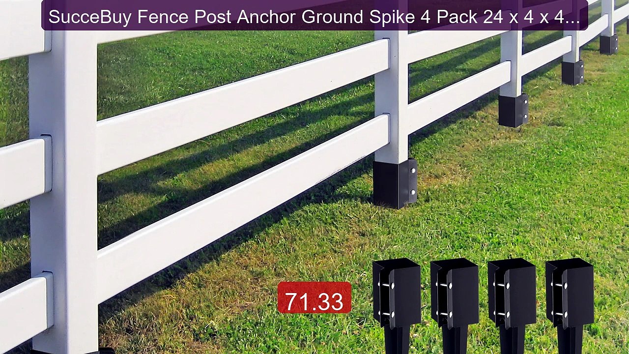 SucceBuy Fence Post Anchor Ground Spike 4 Pack 24 x 4 x 4 In ... -- Amazing Value 2026 | Must Have!