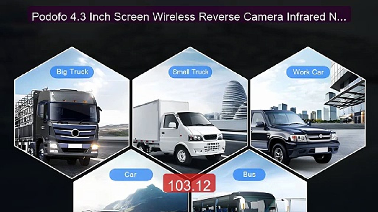 Podofo 4.3 Inch Screen Wireless Reverse Camera Infrared Night Visio... -- Top Rated 2026 | Buy Now!