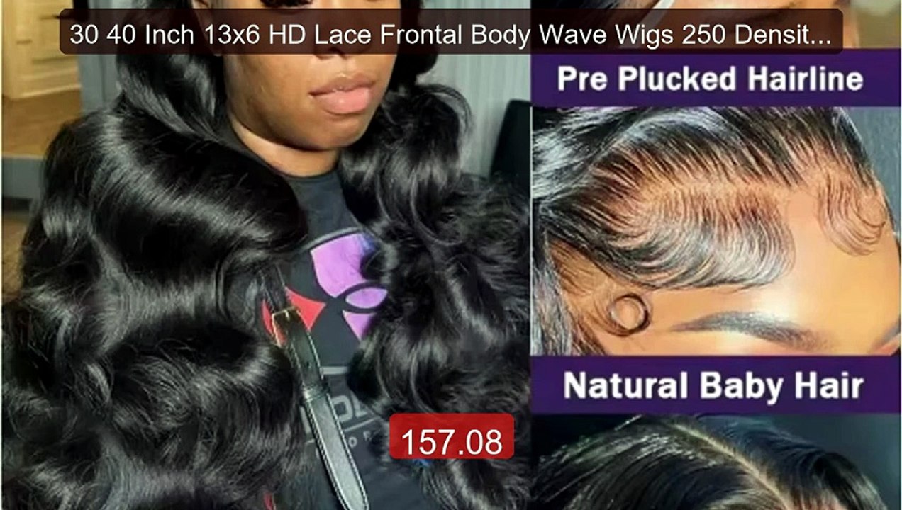 30 40 Inch 13x6 HD Lace Frontal Body Wave Wigs 250 Density Pre Pluc... -- Top Rated 2026 | Buy Now!