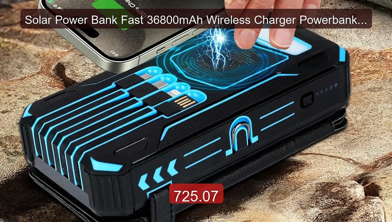 Solar Power Bank Fast 36800mAh Wireless Charger Powerbank for... -- Amazing Value 2026 | Must Have!