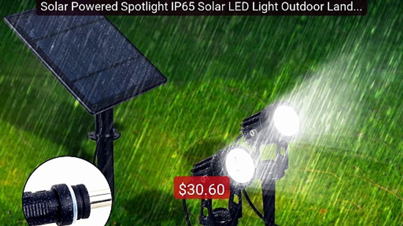 Solar Powered Spotlight IP65 Solar LED Light Outdoor Landscap... -- Amazing Value 2026 | Must Have!