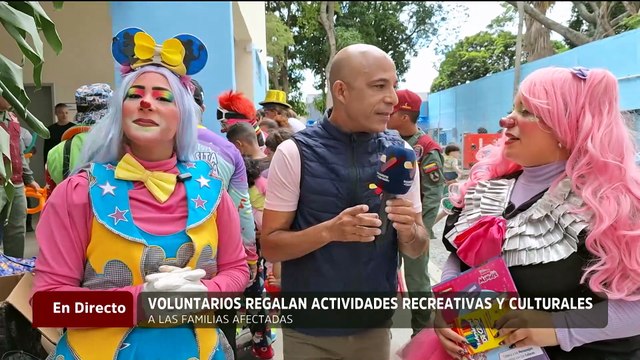 Voluntarios culturales llenan de alegría a los campamentos transitorios de Caracas