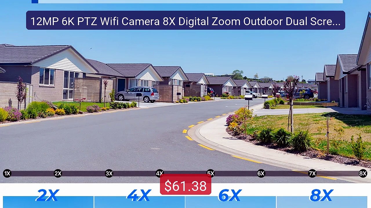 12MP 6K PTZ Wifi Camera 8X Digital Zoom Outdoor Dual Screens W... -- Hot Deal 2026 | Limited Offer!