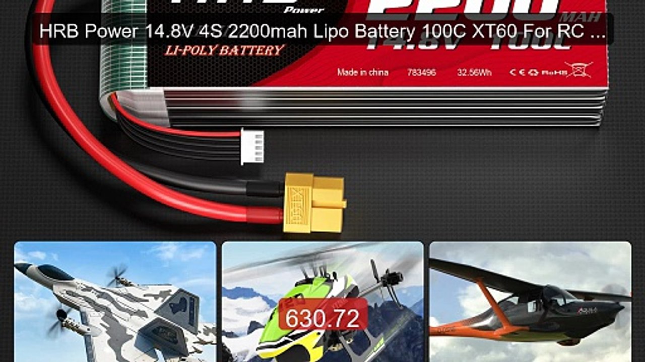HRB Power 14.8V 4S 2200mah Lipo Battery 100C XT60 For RC Quadc... -- Hot Deal 2026 | Limited Offer!