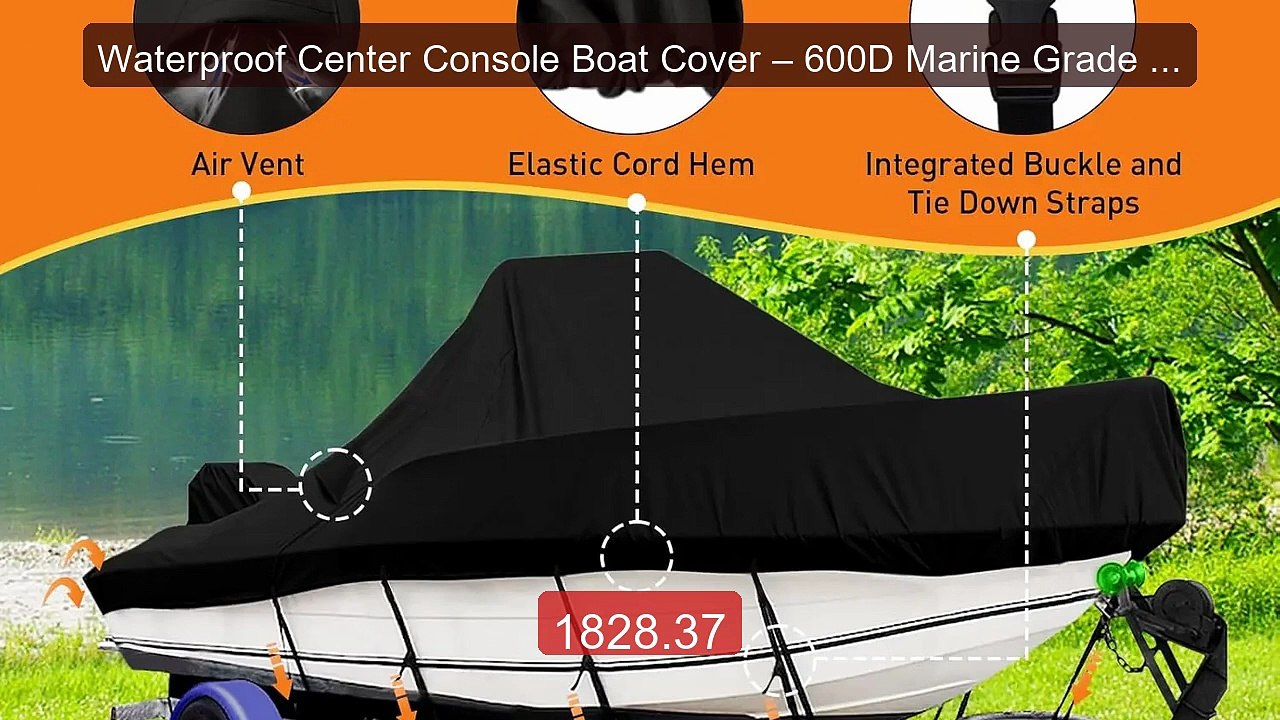 Waterproof Center Console Boat Cover – 600D Marine Grade Ox... -- Top Pick 2026 | Unbeatable Price!