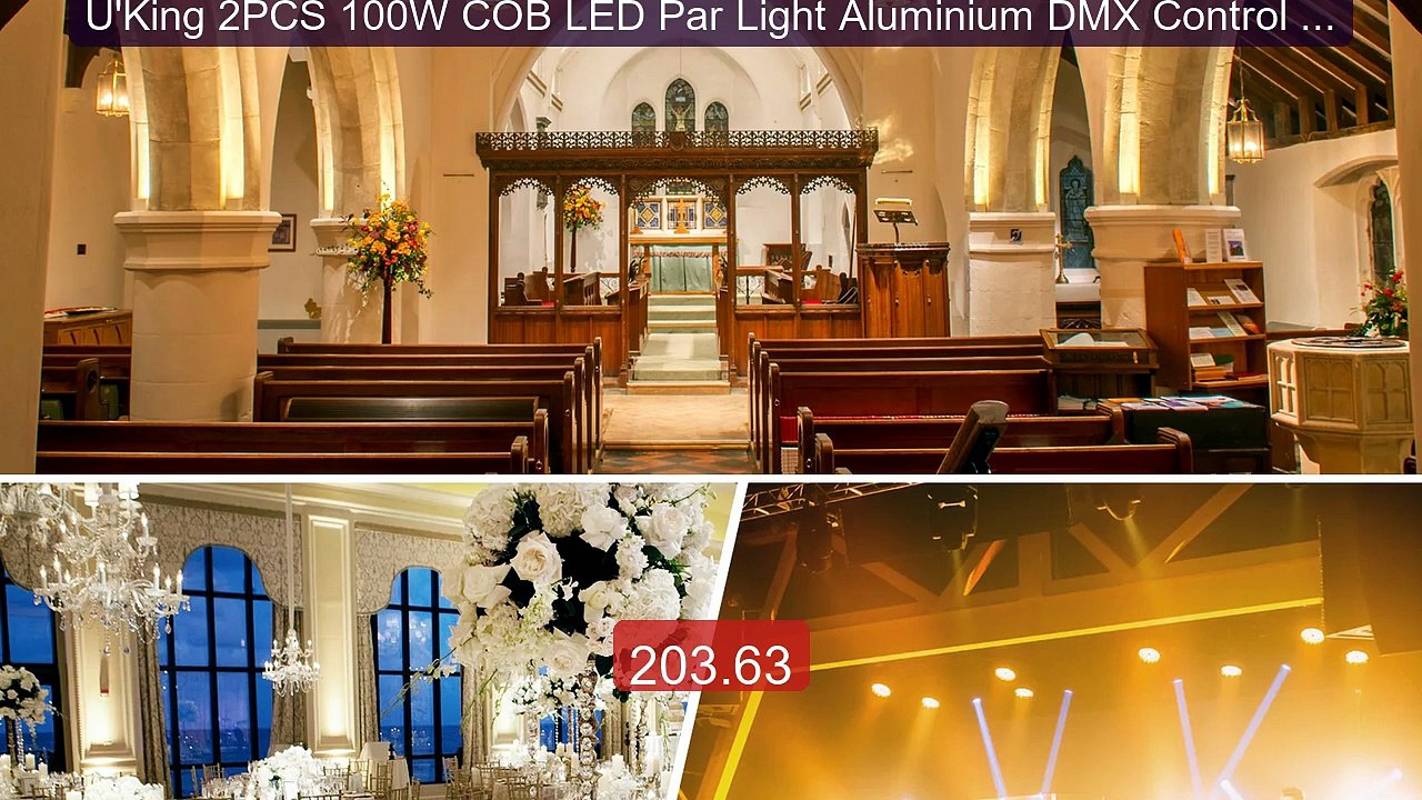 U'King 2PCS 100W COB LED Par Light Aluminium DMX Control Warm/Cold ... -- Top Rated 2026 | Buy Now!