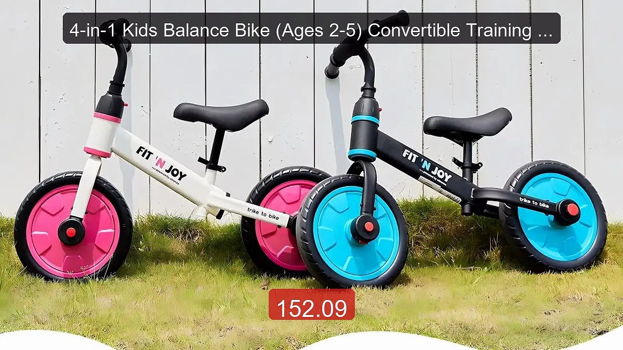 4-in-1 Kids Balance Bike (Ages 2-5) Convertible Training Bike... -- Amazing Value 2026 | Must Have!