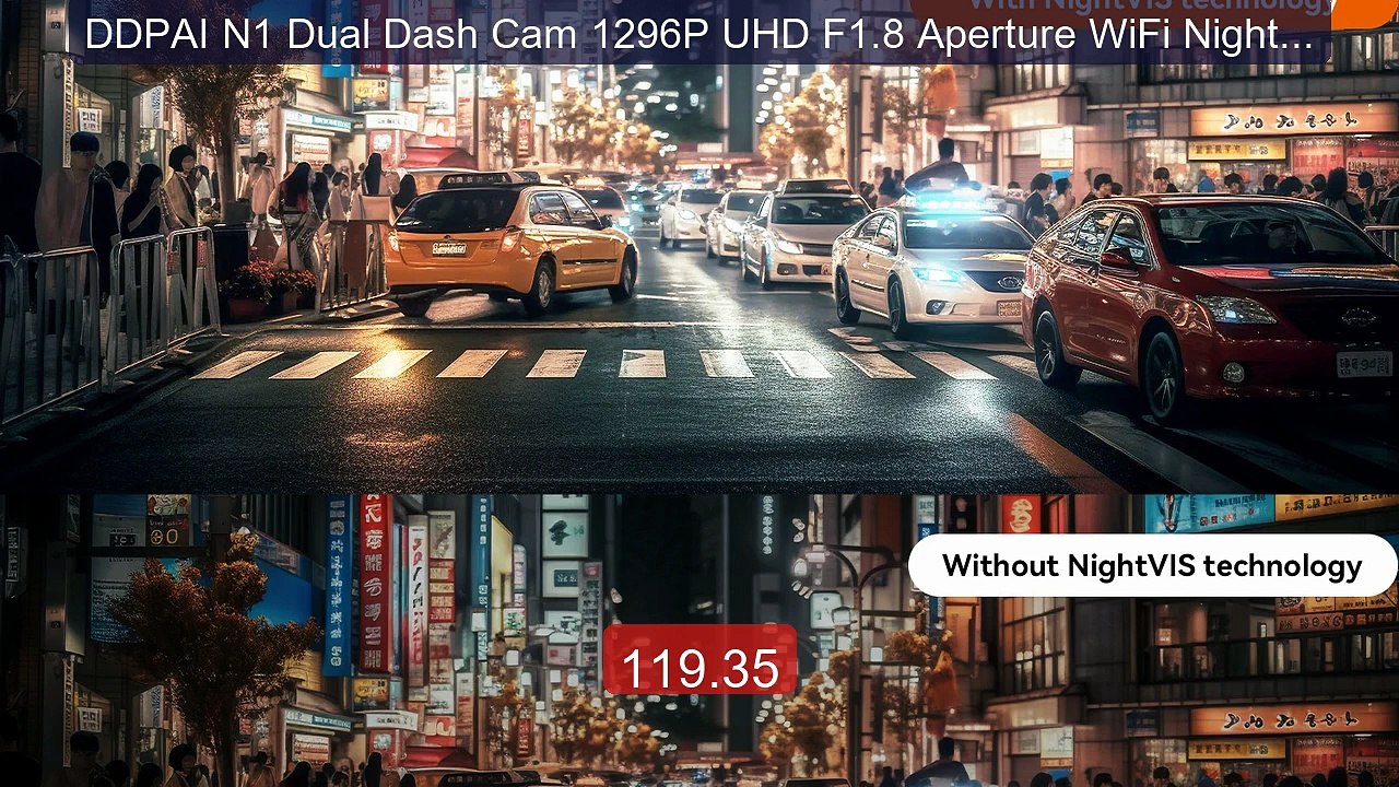 DDPAI N1 Dual Dash Cam 1296P UHD F1.8 Aperture WiFi NightVIS ... -- Amazing Value 2026 | Must Have!