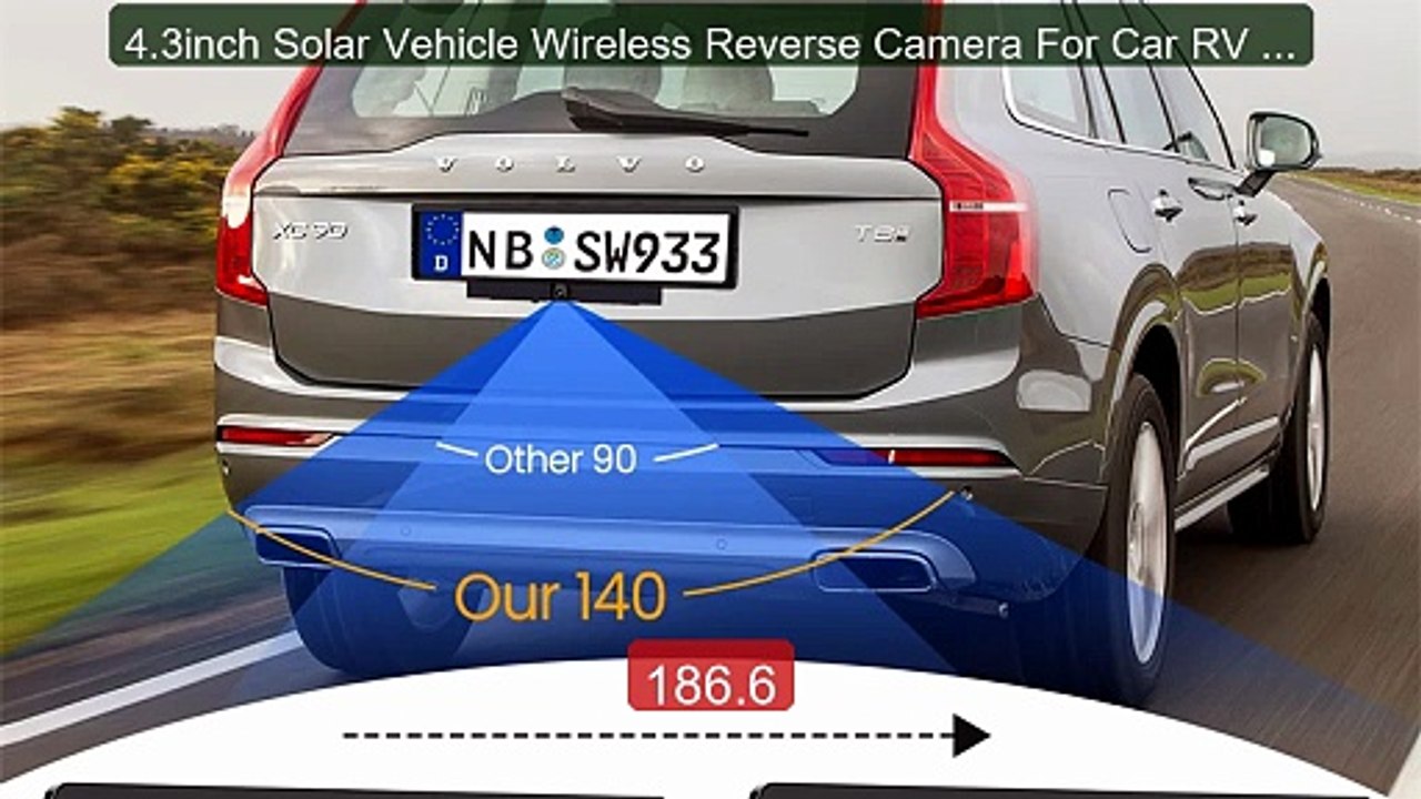 4.3inch Solar Vehicle Wireless Reverse Camera For Car RV Truck... -- Best Buy 2026 | Great Quality!