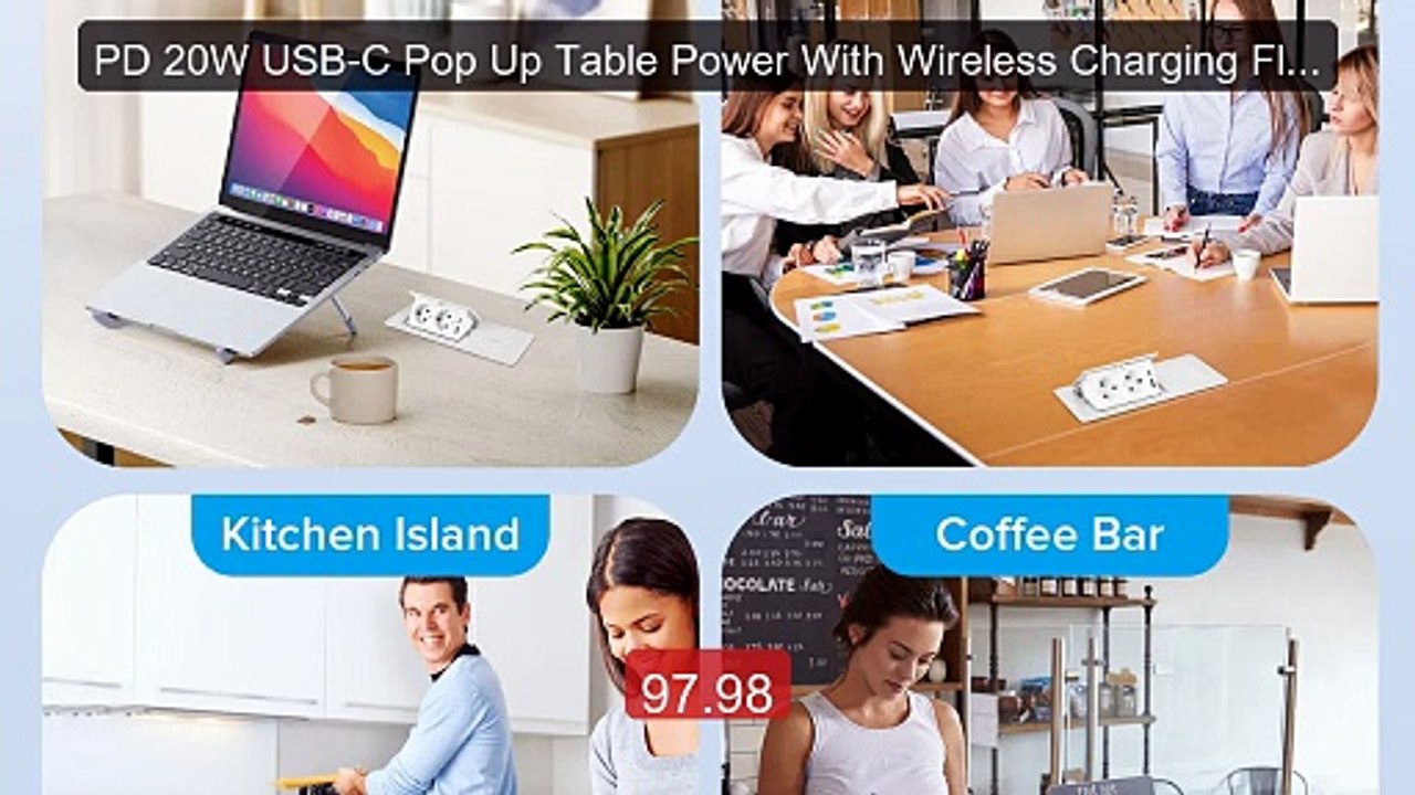 PD 20W USB-C Pop Up Table Power With Wireless Charging Flip Co... -- Best Buy 2026 | Great Quality!