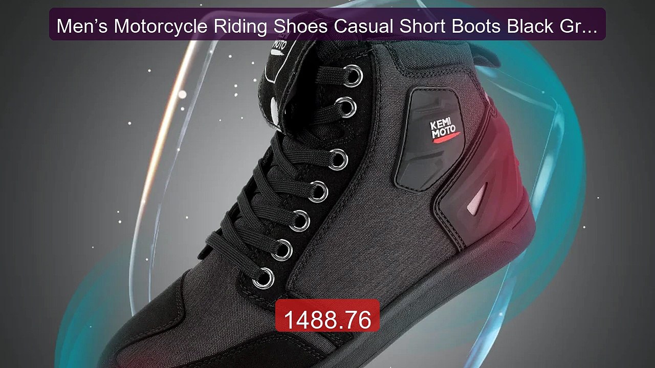 Men’s Motorcycle Riding Shoes Casual Short Boots Black Grey Anti-C... -- Best Deal 2026 | Shop Now!