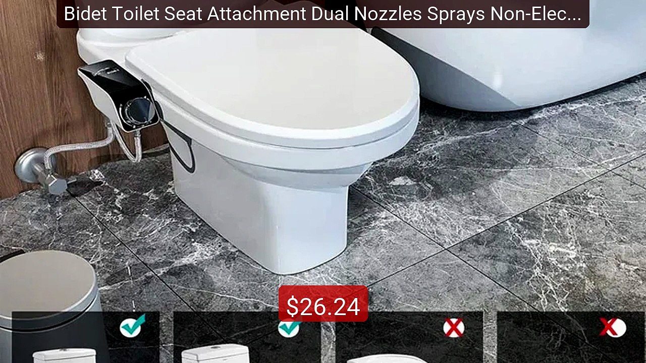 Bidet Toilet Seat Attachment Dual Nozzles Sprays Non-Electric ... -- Hot Deal 2026 | Limited Offer!