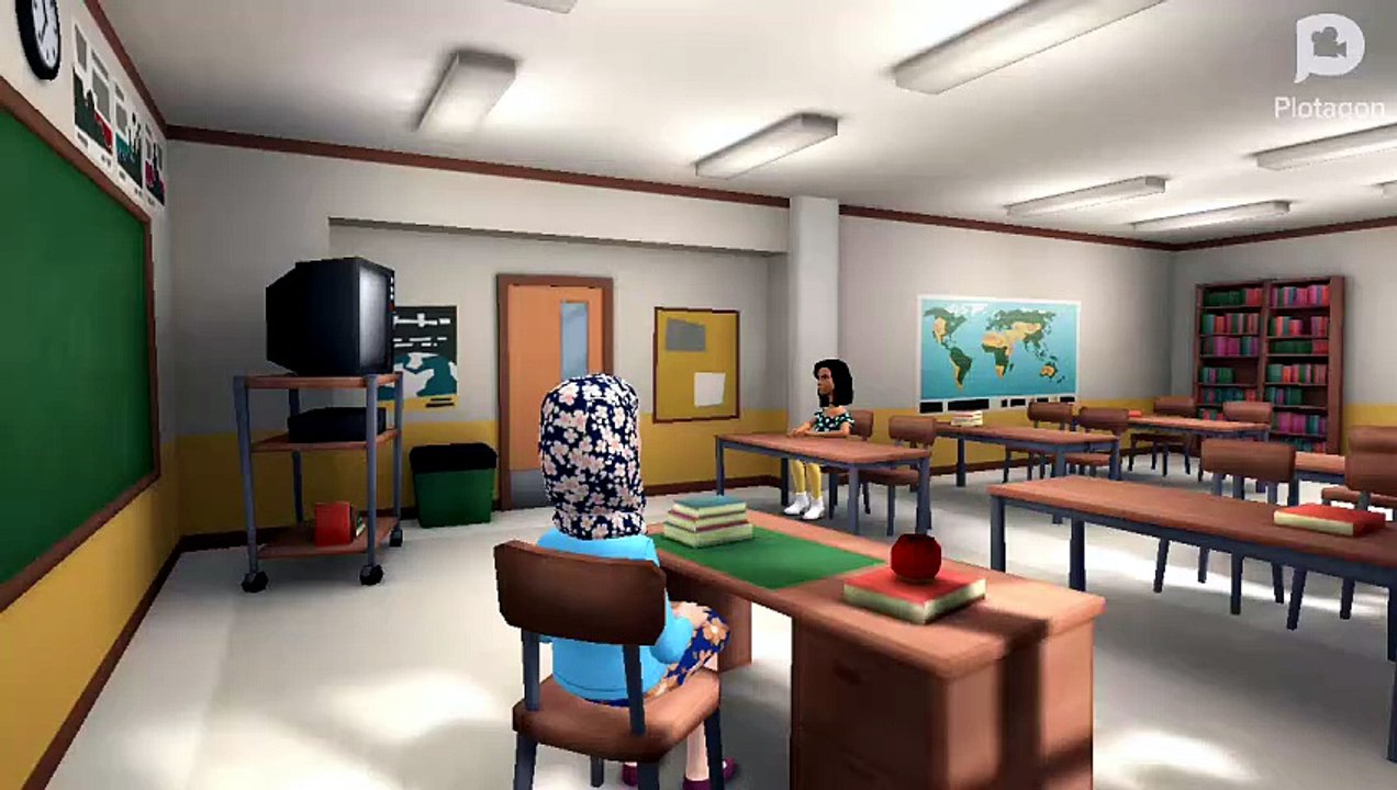 Julie tamara Nadine and Emma meets Beatrice at school