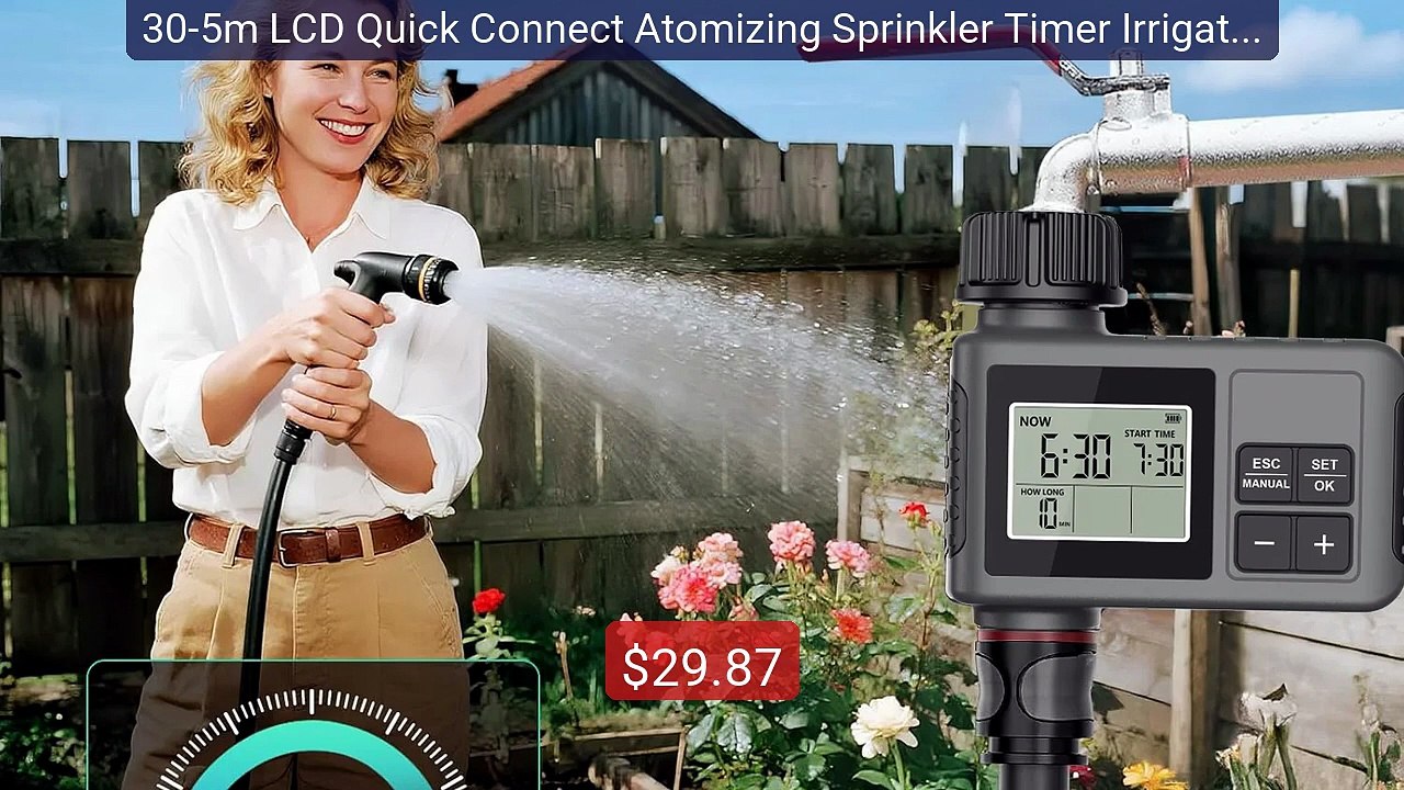 30-5m LCD Quick Connect Atomizing Sprinkler Timer Irrigation Kit C... -- Best Deal 2026 | Shop Now!