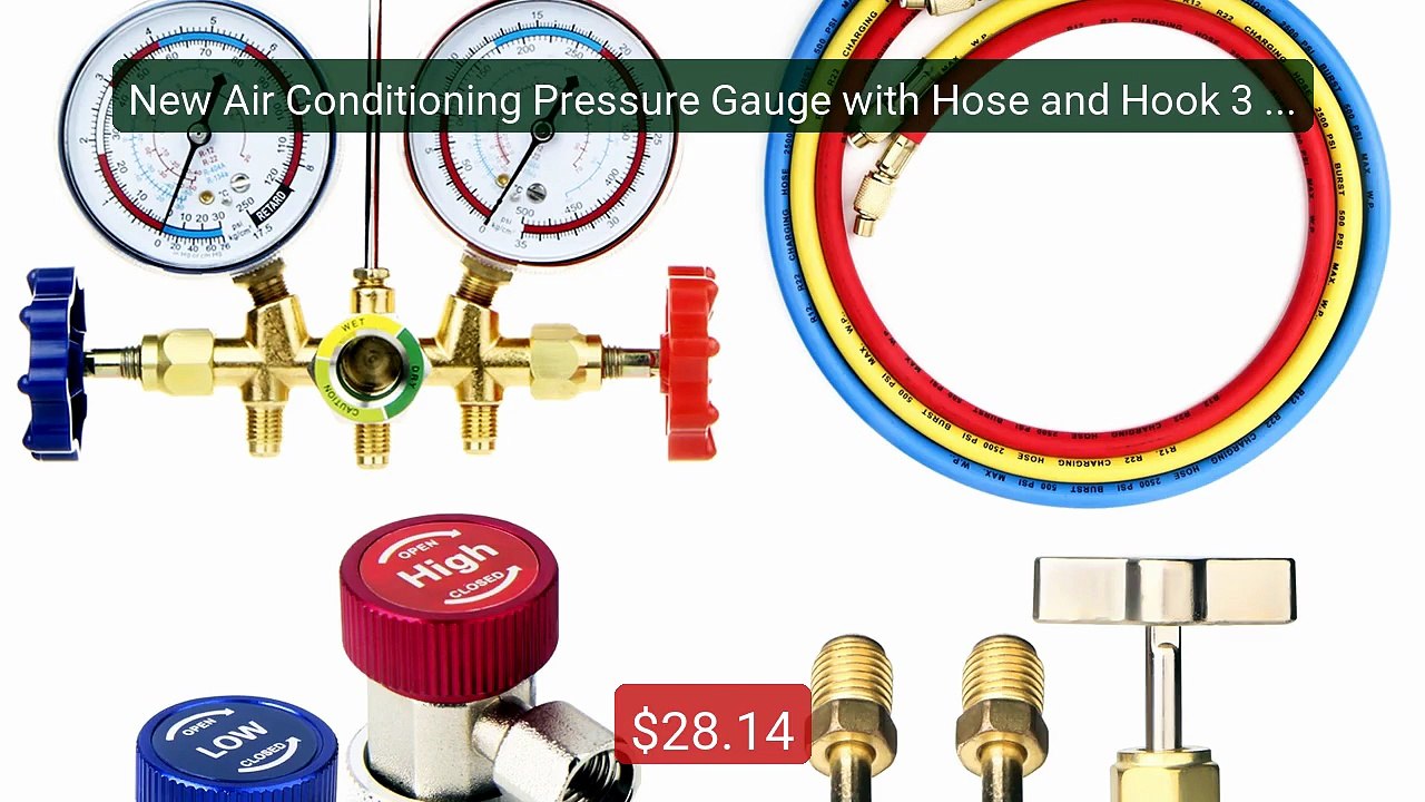 New Air Conditioning Pressure Gauge with Hose and Hook 3 Way A... -- Hot Deal 2026 | Limited Offer!
