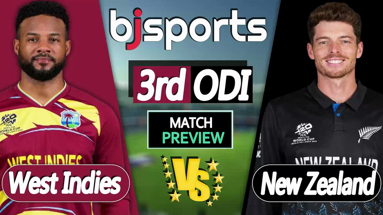 New Zealand vs West Indies 2026 | NZ vs WI 3rd ODI Match Preview |