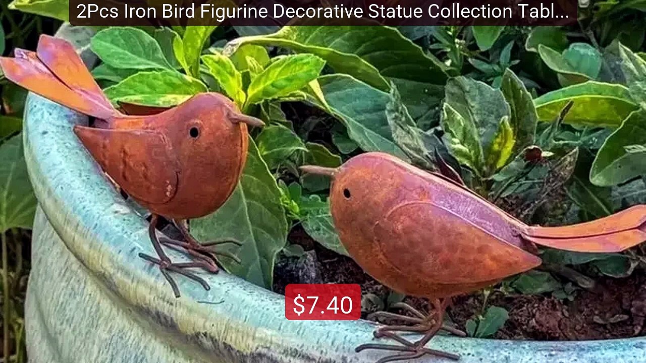 2Pcs Iron Bird Figurine Decorative Statue Collection Tabletop ... -- Best Buy 2026 | Great Quality!
