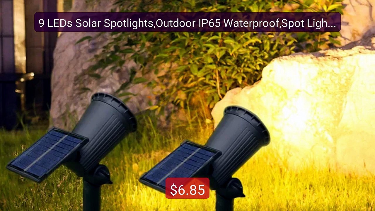 9 LEDs Solar Spotlights,Outdoor IP65 Waterproof,Spot Lights,B... -- Amazing Value 2026 | Must Have!