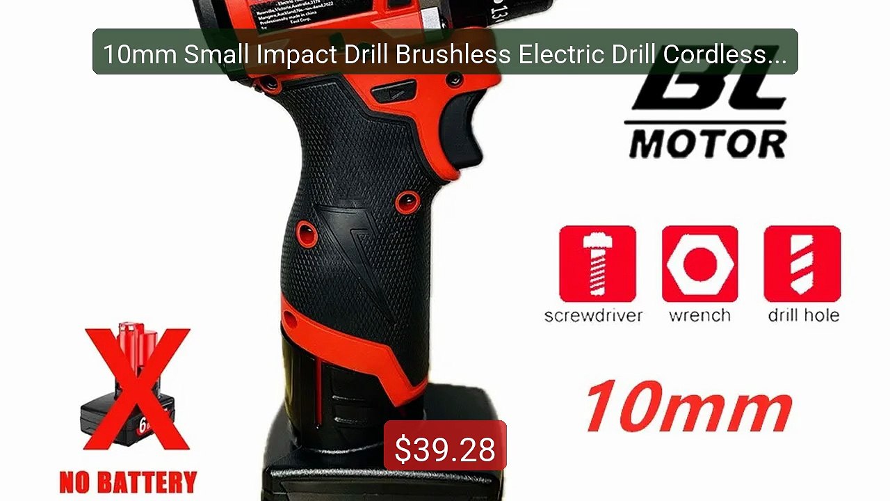 10mm Small Impact Drill Brushless Electric Dril...