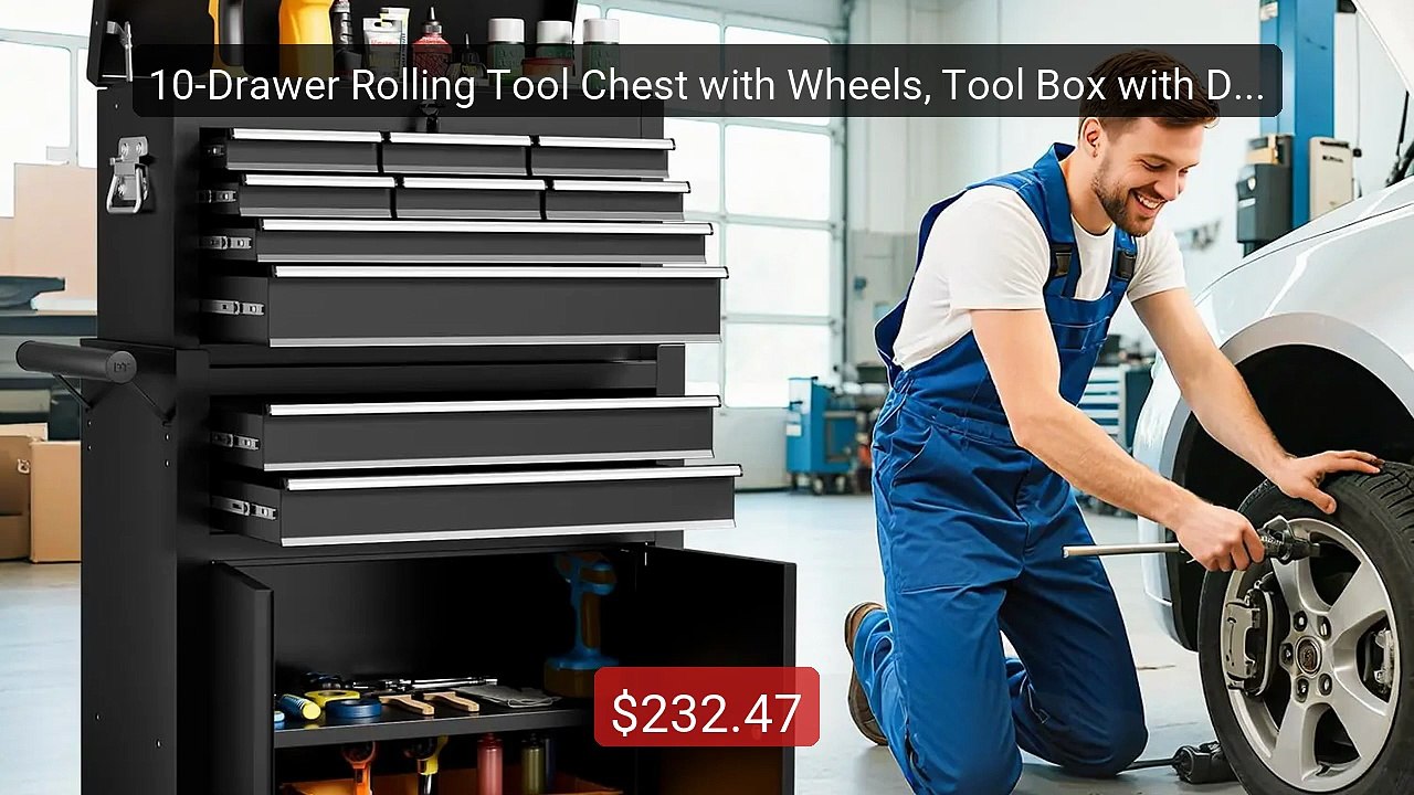 10-Drawer Rolling Tool Chest with Wheels, Tool Box with Drawe... -- Amazing Value 2026 | Must Have!
