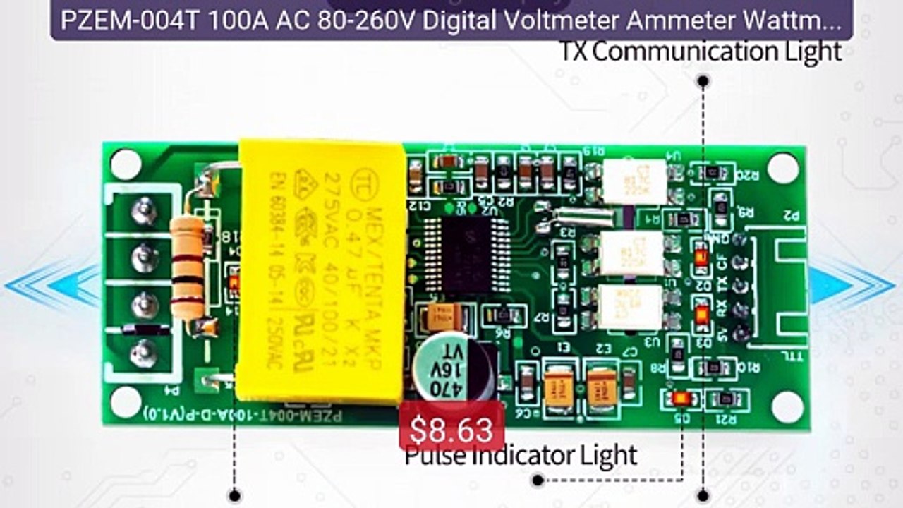 PZEM-004T 100A AC 80-260V Digital Voltmeter Ammeter Wattmeter Digi... -- Best Deal 2026 | Shop Now!