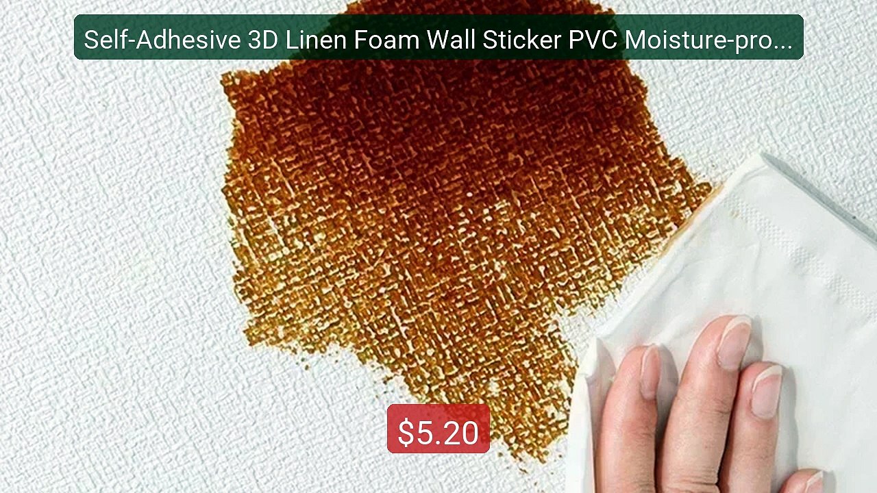 Self-Adhesive 3D Linen Foam Wall Sticker PVC Moisture-proof Wa... -- Best Buy 2026 | Great Quality!