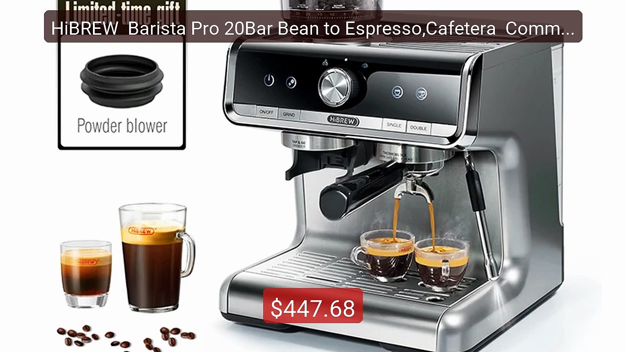 HiBREW  Barista Pro 20Bar Bean to Espresso,Cafetera  Commercia... -- Best Buy 2026 | Great Quality!
