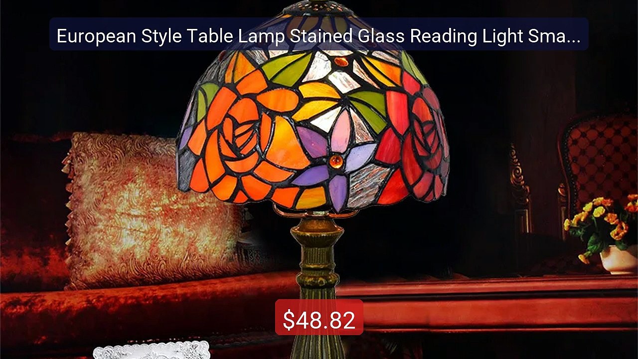 European Style Table Lamp Stained Glass Reading Light Small R... -- Amazing Value 2026 | Must Have!