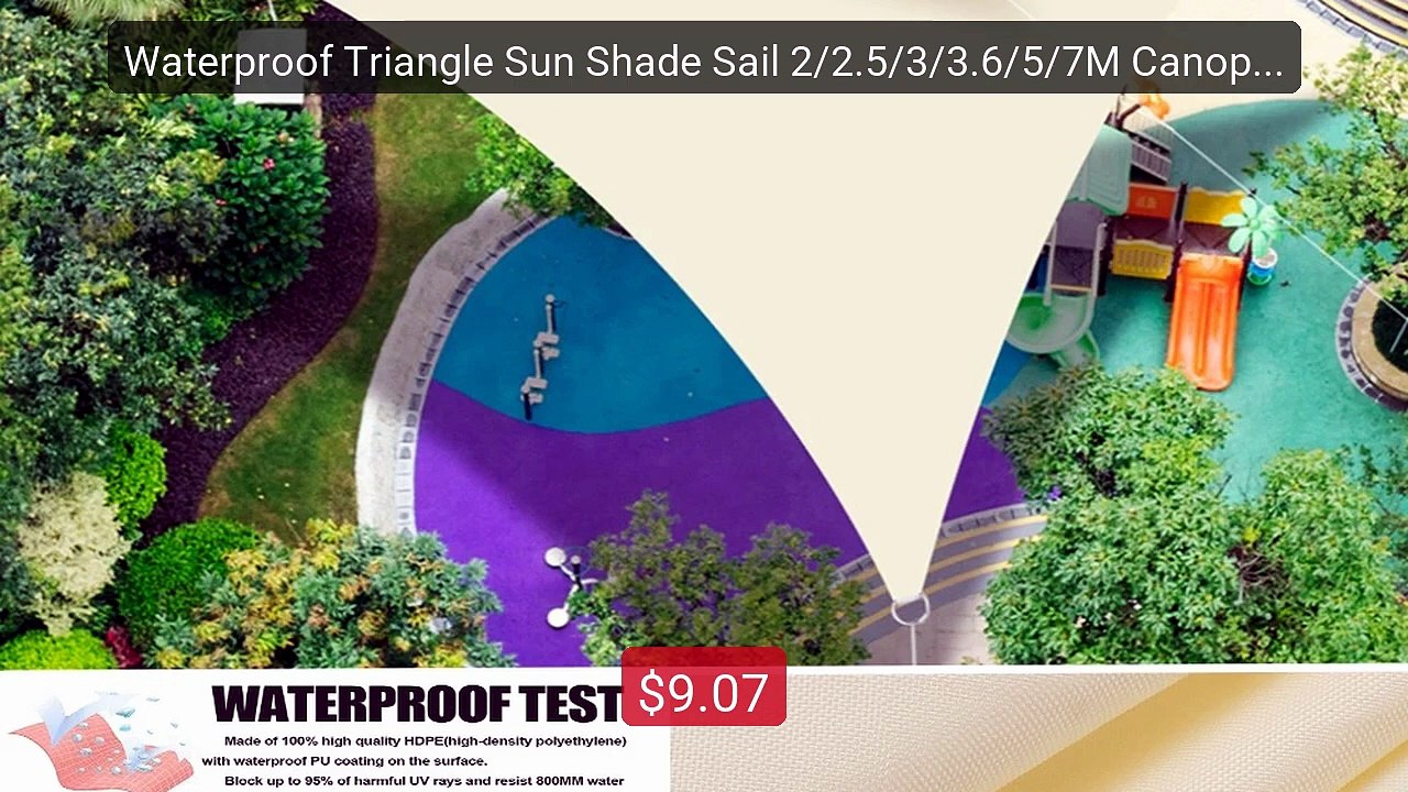 Waterproof Triangle Sun Shade Sail 2/2.5/3/3.6/5/7M Canopy Hea... -- Hot Deal 2026 | Limited Offer!