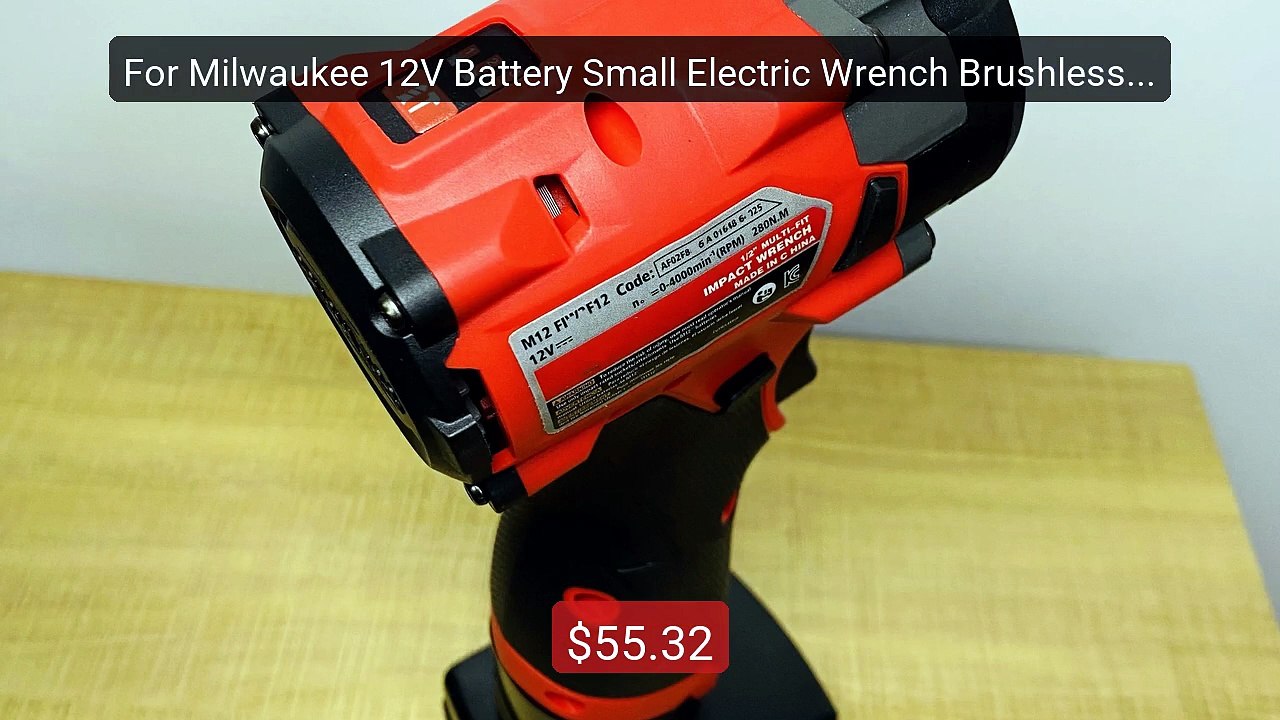 For Milwaukee 12V Battery Small Electric Wrench Brushless 1/2”... -- Hot Deal 2026 | Limited Offer!