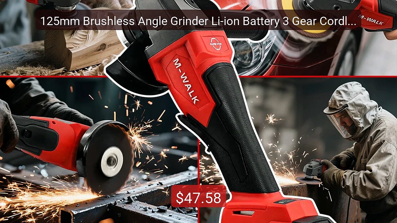 125mm Brushless Angle Grinder Li-ion Battery 3 Gear Cordless Cutti... -- Best Deal 2026 | Shop Now!