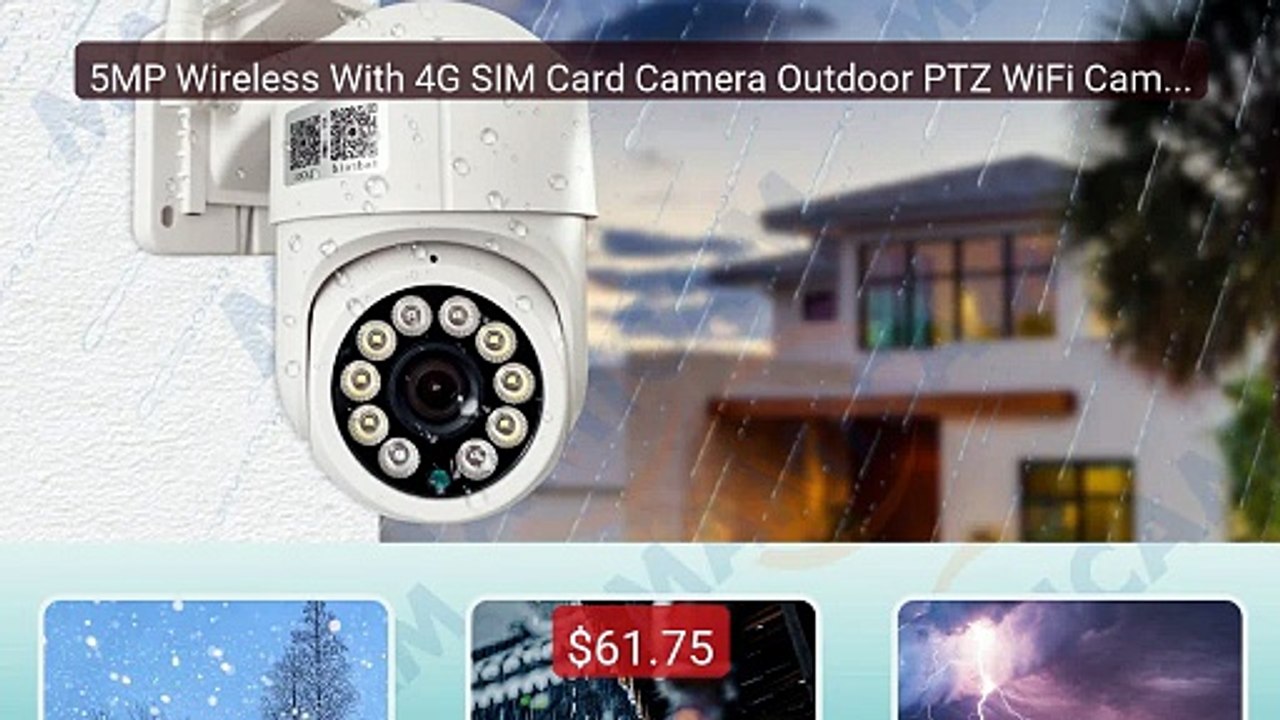 5MP Wireless With 4G SIM Card Camera Outdoor PTZ WiFi Camera C... -- Best Buy 2026 | Great Quality!