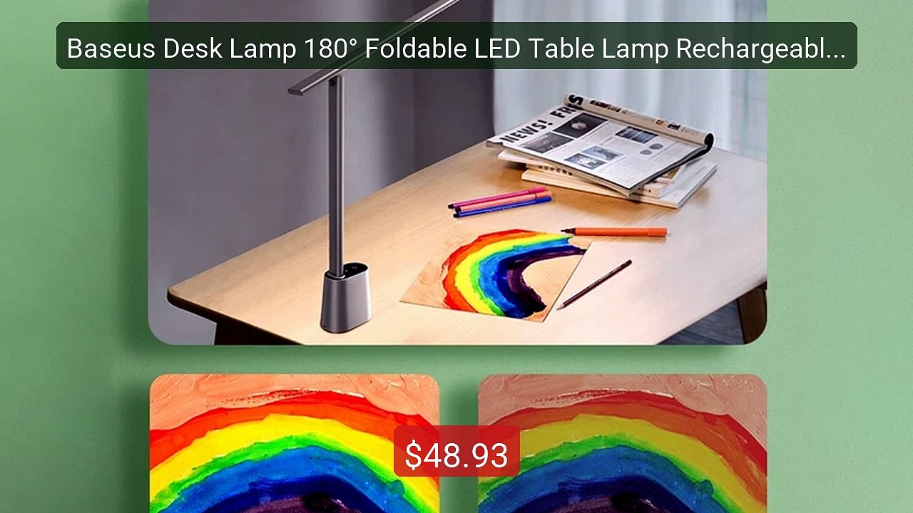 Baseus Desk Lamp 180° Foldable LED Table Lamp Rechargeable Aut... -- Hot Deal 2026 | Limited Offer!