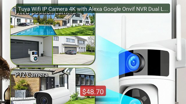 Tuya Wifi IP Camera 4K with Alexa Google Onvif NVR Dual Lens ... Amazing Value 2026 | Must Have!