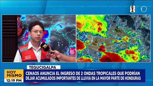 CENAOS pronostica el ingreso de dos ondas tropicales con lluvias fuertes esta semana
