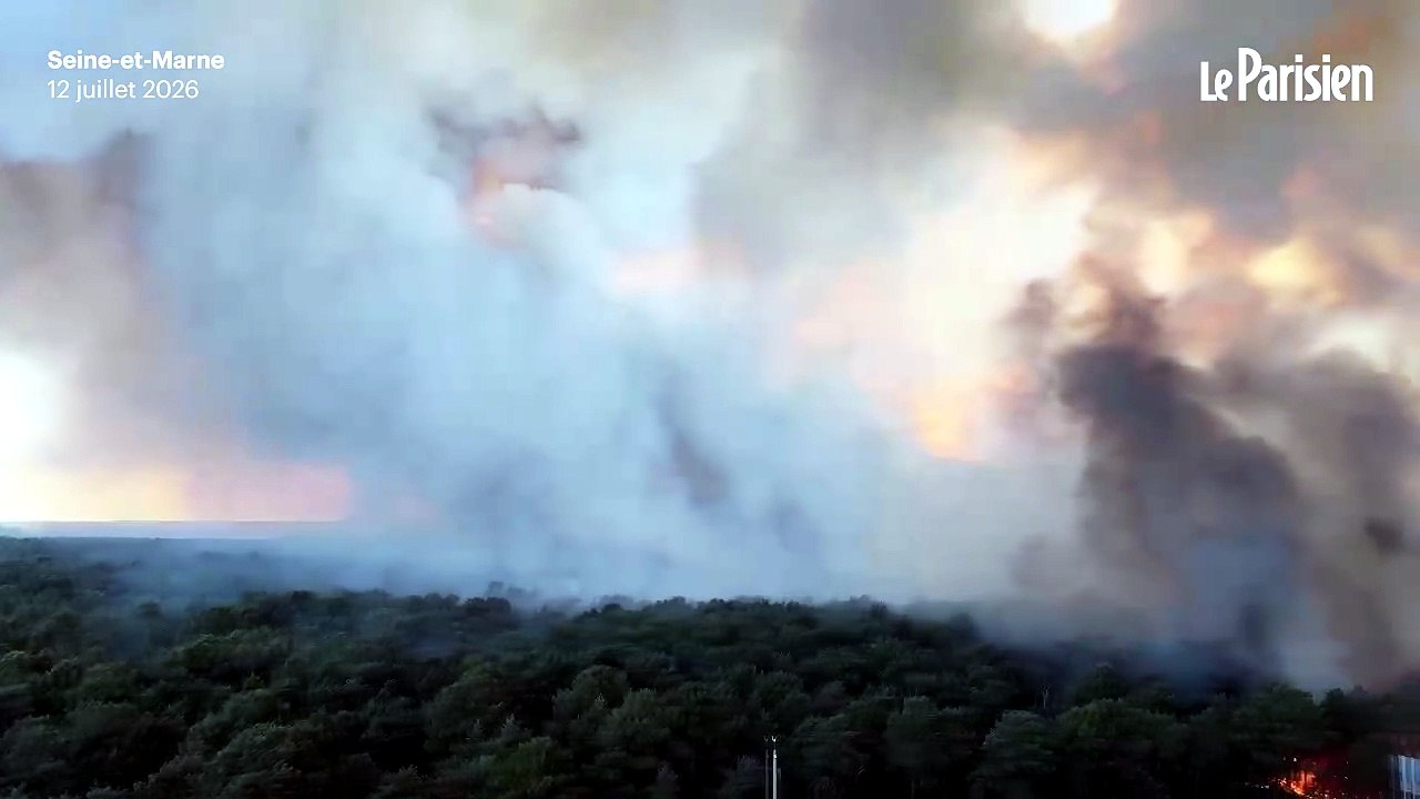 Vaste incendie en Seine-et-Marne, l'A6 coupéé