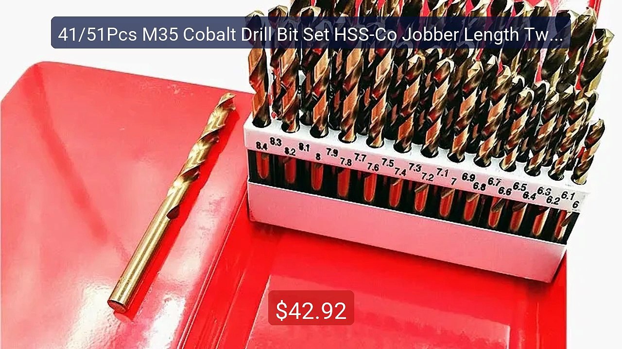 41/51Pcs M35 Cobalt Drill Bit Set HSS-Co Jobber Length Twist Drill... -- Best Deal 2026 | Shop Now!