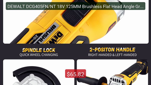 DEWALT DCG405FN/NT 18V 125MM Brushless Flat Head Angle Grinder... Hot Deal 2026 | Limited Offer!